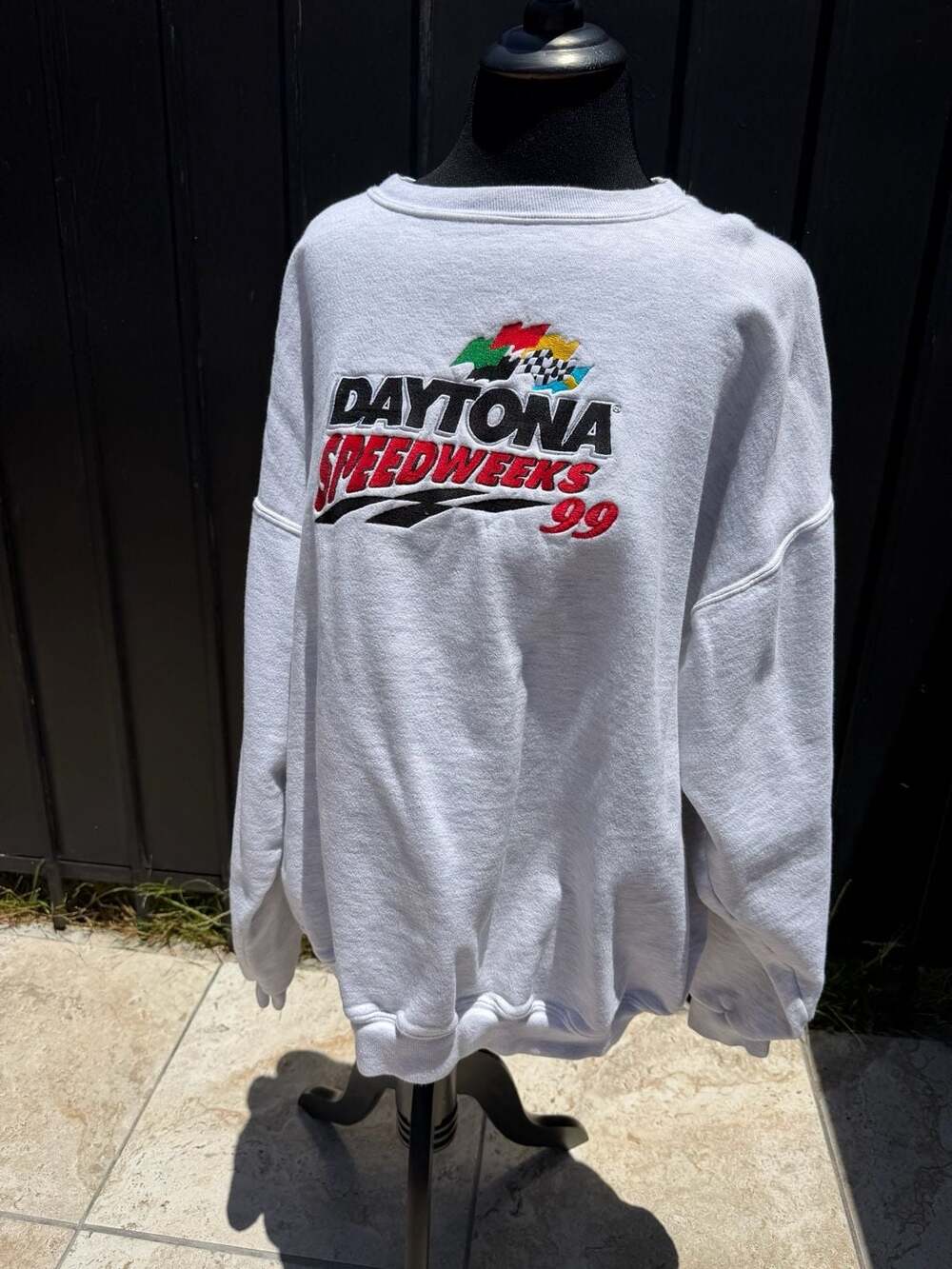 Vintage 1999 Daytona Speedweeks Graphic Embroidered Crewneck Sweatshirt